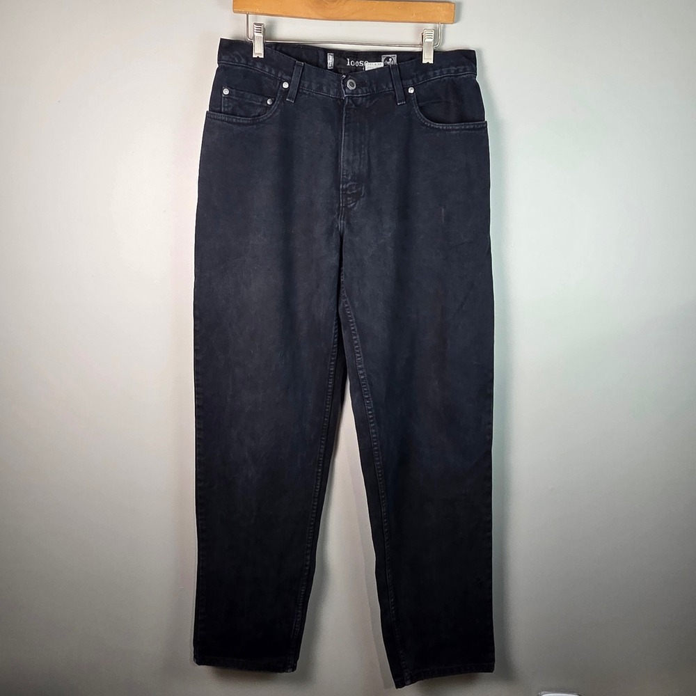 Levi's Vtg SilverTab Loose Jeans W32 L34 Actual 30x33.5 Black 90s Baggy USA
